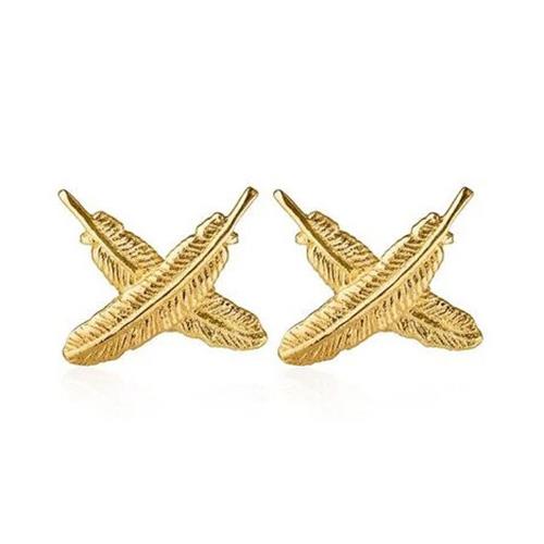 Boh Runga Feather Kisses Studs Gold Plated